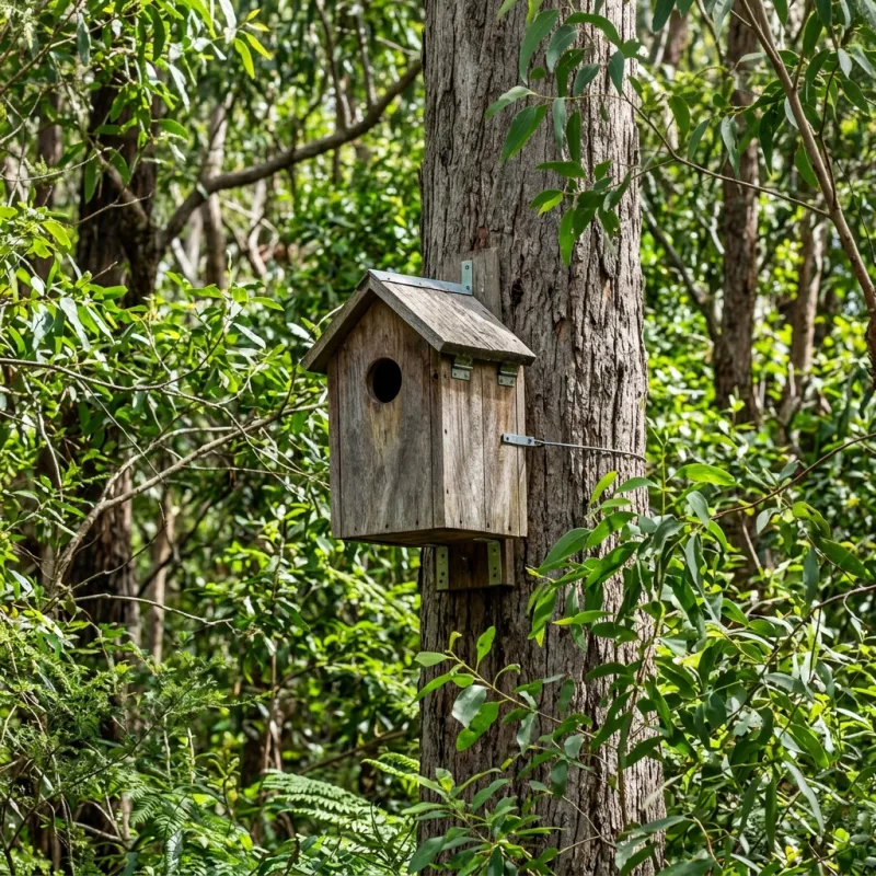 Animal nesting box installed as a humane alternative to a Eltham roof cavity